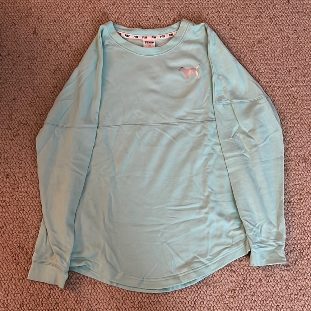 PINK blue crew neck sweater.
